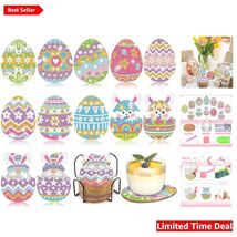 Unique 12 Pcs Diamond Coaster Kit - Creative Art Supplies for Easter Gifts - $30.64