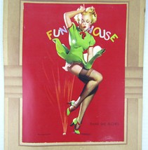 Vintage 1963 The Gas Stop &quot;Fun House&quot; Pin Up Girl 14x7 Calendar, Milton ... - £32.70 GBP