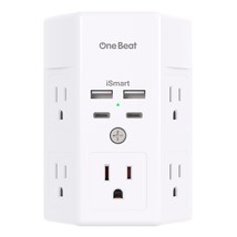 Multi Plug Outlet, Surge Protector, 5 Outlet Extender With 4 Usb Charging Ports  - £22.37 GBP