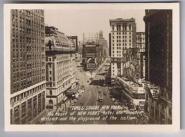 New York Vintage Photograph NYC Times Square 2.5&quot; x 3.25&quot; Chevrolet Plan... - $4.94