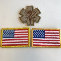 AMERICAN FLAG Hook &amp; Loop Fastener PATCH Lot - $6.00