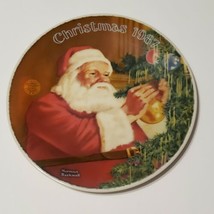 Norman Rockwell Plate Santa&#39;s Golden Gift Fine China By Edwin Knowles 1987 - £11.38 GBP