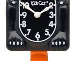 Kit-Cat Klock Black Grey Bow Tie and Orange Tail Clock - £71.90 GBP