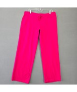 Danskin Now Pink Sweatpants Stretch Drawstring Wide Leg Womens Size L Ju... - $11.70