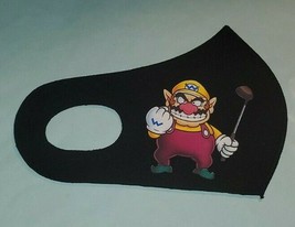 Wario Mario Bros Golfing Reusable Face Mask - $10.00