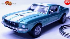 Rare Key Chain 65/66/1967 Blue Ford Mustang Shelby GT500 Fastback Custom Limited - £38.52 GBP