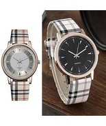 Color: Tan-White - Londonite Watch With Plaid Band Time To Be Playful - $822.35 MXN