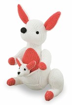 Rich Frog Kangaroo Rattle a Roo Cotton White Red Baby Stuffed Animal NEW - £4.62 GBP