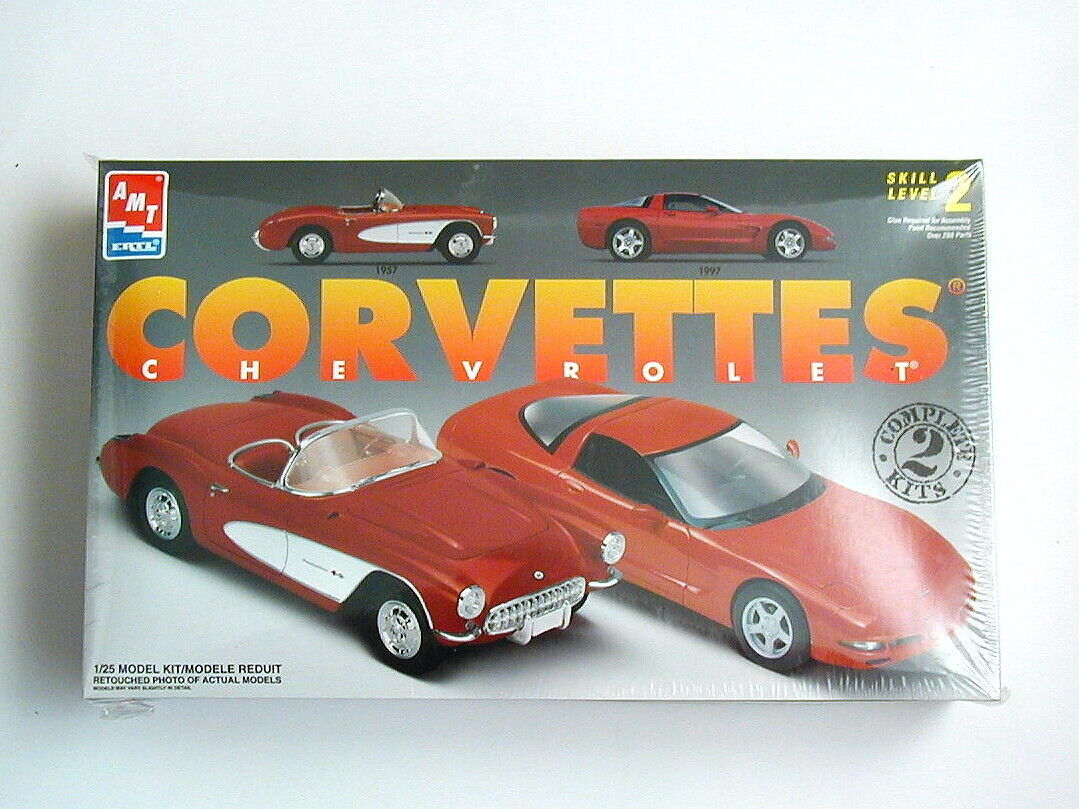  FACTORY SEALED Chevrolet Corvettes by AMT/Ertl #8325 1957 and1997 Corvettes - $39.99
