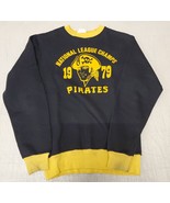 VINTAGE 1979 Jay Tee&#39;s Pittsburgh Pirates NL Champs Long Sleeve T-Shirt LG - £38.91 GBP