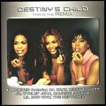 DESTINY&#39;S CHILD &quot;THIS IS THE REMIX&quot; 2002 PROMO POSTER/FLAT 2-SIDED 12X12... - £17.69 GBP