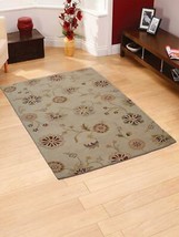 8 x 11 ft. Hand Tufted Wool Floral Area Rug, Cream - £288.13 GBP
