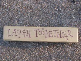 Primitive Wood Block  9008LT- Laugh Together   - £4.44 GBP