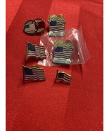 6 american flag pins lot vintage - $19.80