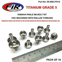 Titanium Side Panel Plastics Bolts Kit Yamaha 2X10MM 6X12MM 2X14.5MM YZ125 YZ250 - £38.78 GBP