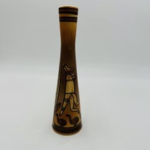 Studio Anna Australia Art Pottery Hand Painted Bud Vase Signed 8.5” Kang... - $58.50