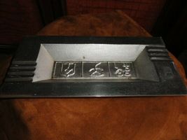 Heavy  Ashtray Nickel Chrome Plated Solid Brass Ashtray 13" L x 6" W 1.5" H image 5