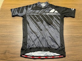 SPONEED Men’s Gray/Black Full-Zip Short-Sleeve Cycling Jersey - Medium - £13.32 GBP