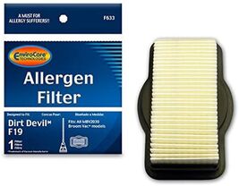 Envirocare Allergen Filter Designed To Fit Dirt Devil F19 Broom Vacuum F633 - $4.95
