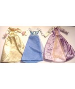 3 Barbie Ball Gowns Peach Blue Lavender - $39.99