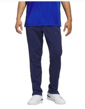 Adidas Mens Track Pants Navy Blue Tricot Pockets Moisture Wicking Elasti... - $46.99