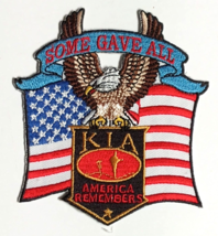 Some Gave All Flag KIA America Remembers USA Military Embroidered 4&quot;h Patch NEW - £4.86 GBP