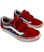 Vans Off The Wall Old Skool V Santa Shreds Racing Red Sneakers 3.0 Kids - $17.73
