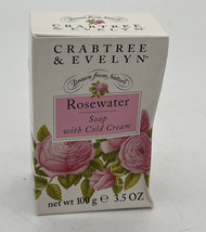 Vintage 1995 Crabtree &amp; Evelyn Rosewater Soap with Cold Cream Net Wt 3.5 oz - £10.75 GBP