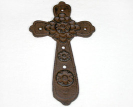 Brown Iron Cross with Rosette Design - $8.99