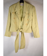Chloe Womens Green Tie Waist Jacket 42 France Vintage - £116.78 GBP