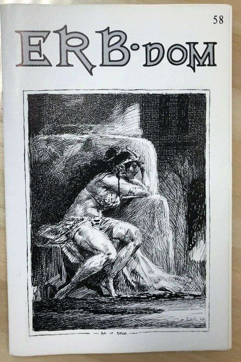 ERB-dom #58 Edgar Rice Burroughs fanzine (1972) Roy G Krenkel cover FINE - $14.84