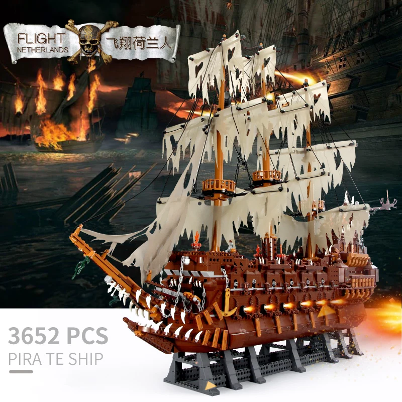 16016 3652PCS MOC Movies Series The Flying Dutchman Netherlands Ship Pirate - £50.83 GBP+