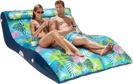 Wernnsai Inflatable Pool Lounger Float - Pool Floats For 2 Adults Heavy Duty - £32.39 GBP