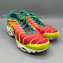 Nike CW5840-700 Air Max Plus GS Youth Size 6Y Run Walk Sneakers Pink Teal Yellow - £31.13 GBP