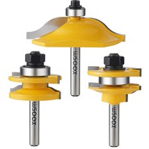 Wsoox 3 Pcs.Router Bit Set, Professional Carbide Milling Cutters For Woo... - £38.59 GBP