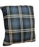 Morgan Home 24 x 24 Oversized Reversible Blue Plaid Decorative Pillow - $49.50