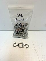 12 Standard Trapping Swivels with J Hooks (Trapping Supplies Trap Fastener) - €9,70 EUR