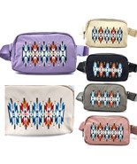 HZ-4346 Aztec Embroidered Nylon Fanny Pack Belt Bag - $39.76 CAD