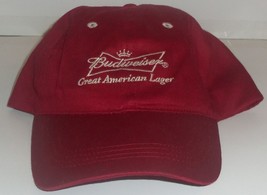 NEW! Budweiser &quot;Great American Lager&quot; RED TRUCKER /  BASEBALL CAP / HAT - £14.73 GBP