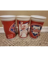 Philadelphia Phillies MLB Set of 3 1990s 7   Souvenir Cups Enjoy Coke Cl... - £11.20 GBP