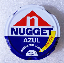 NUGGET BLUE ✱ Vintage Grease Shoe Polish Cirage Tin Can Full Portugal 80´s - £12.98 GBP