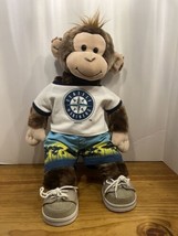 Build a Bear Workshop Brown Monkey Ape Plush Stuffed Animal With Seattle Outfit  - $23.76