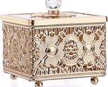 Mother&#39;s Day Gifts for Mom Her Women, Hollow-Carved Metal Jewelry Box wi... - $26.96