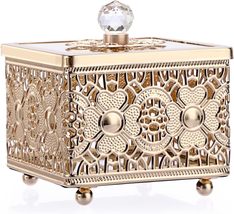 Mother&#39;s Day Gifts for Mom Her Women, Hollow-Carved Metal Jewelry Box with Glass - £21.47 GBP