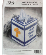 NEW 1998 KMG Designs God Bless You Tissue Box Cover 1998 Kit - $22.15 CAD