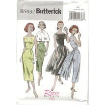 Butterick 5032 Retro 1950s Wiggle Dress, Capelet, Overskirt Pattern 6-12 Uncut - £11.72 GBP