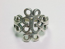Vintage MEXICAN Artisan RING in Sterling Silver - Size 6 1/2 - £39.96 GBP