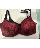 Torrid Red Black Hearts Lightly Lined Full Coverage Balconette Bra Size 40F - £32.48 GBP