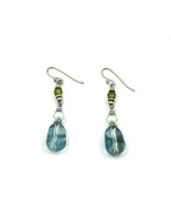 Vintage Dangle Earrings with Faux Turquoise Stone - £6.95 GBP