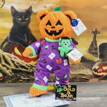 Build A Bear Pumpkin Glow Jack O&#39;Lantern Halloween Frankenstein Sleeper Plush - £77.40 GBP